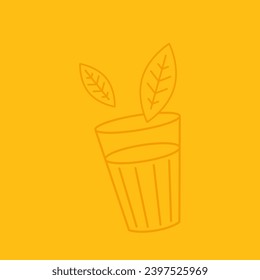 Indian hot drink vector. Indian chai icon. Chai is Indian drink. Kerala tea shop illustration vector eps.Indian Kerala roadside. Kerala tea shop line drawing. Kerala Old.