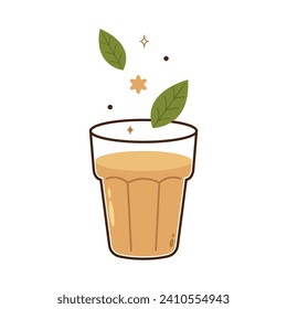 Indian hot drink vector. Indian chai icon. Chai is Indian drink. Kerala tea shop illustration vector eps. Indian Kerala roadside. Kerala tea shop line drawing. Kerala Old.