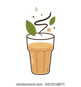 Indian hot drink vector. Indian chai icon. Chai is Indian drink. Kerala tea shop illustration vector eps. Indian Kerala roadside. Kerala tea shop line drawing. Kerala Old.