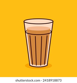Indian hot drink vector. Indian chai icon. Chai is Indian drink. Kerala tea shop illustration vector eps. Indian Kerala roadside. Kerala tea shop line drawing. Kerala Old.