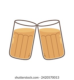 Indian hot drink vector. Indian chai icon. Chai is Indian drink. Kerala tea shop illustration vector eps. Indian Kerala roadside. Kerala tea shop line drawing. Kerala Old.