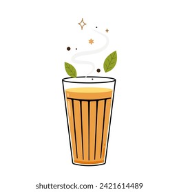 Indian hot drink vector. Indian chai icon. Chai is Indian drink. Kerala tea shop illustration vector eps. Indian Kerala roadside. Kerala tea shop line drawing. Kerala Old.