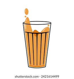 Indian hot drink vector. Indian chai icon. Chai is Indian drink. Kerala tea shop illustration vector eps. Indian Kerala roadside. Kerala tea shop line drawing. Kerala Old.