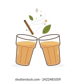 Indian hot drink vector. Indian chai icon. Chai is Indian drink. Kerala tea shop illustration vector eps. Indian Kerala roadside. Kerala tea shop line drawing. Kerala Old.