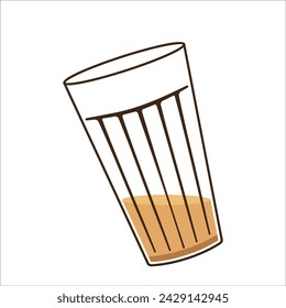 Indian hot drink vector. Indian chai icon. Chai is Indian drink. Kerala tea shop illustration vector eps. Indian Kerala roadside. Kerala tea shop line drawing. Kerala Old.