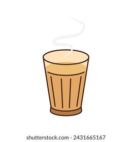 Indian hot drink vector. Indian chai icon. Chai is Indian drink. Kerala tea shop illustration vector eps. Indian Kerala roadside. Kerala tea shop line drawing. Kerala Old.