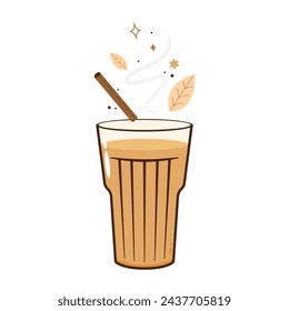 Indian hot drink vector. Indian chai icon. Chai is Indian drink. Kerala tea shop illustration vector eps. Indian Kerala roadside. Kerala tea shop line drawing. Kerala Old.