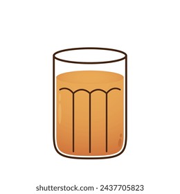 Indischer Heißgetränk-Vektor. In: Indian Chai Icon. Chai ist ein indisches Getränk. Kerala Teeladen Illustration Vektor eps. In: Indian Kerala Road Side. Kerala Teestube Linienzeichnung. Kerala alt.