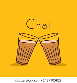 Indian hot drink vector. Indian chai icon. Chai is Indian drink. Kerala tea shop illustration vector eps. Indian Kerala roadside. Kerala tea shop line drawing. Kerala Old.