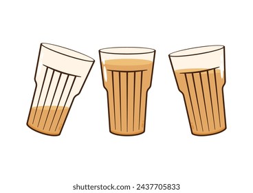 Indian hot drink vector. Indian chai icon. Chai is Indian drink. Kerala tea shop illustration vector eps. Indian Kerala roadside. Kerala tea shop line drawing. Kerala Old.
