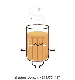 Indian hot drink vector. Indian chai icon. Chai is Indian drink. Kerala tea shop illustration vector eps. Indian Kerala roadside. Kerala tea shop line drawing. Kerala Old.
