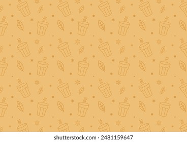 Indian hot drink vector. Indian chai icon. Chai is Indian drink. Chai tea pattern.