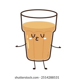 Indian hot drink vector. Indian chai icon. Chai is Indian drink. Kerala tea shop illustration vector eps. Indian Kerala roadside. Kerala tea shop line drawing. Kerala Old.