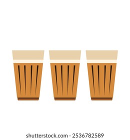 Bebida caliente india Vector. Icono de chai indio. Chai es una bebida india. Vector de ilustración de la tienda de té de Kerala eps. Carretera india de Kerala. Dibujo de línea de la tienda de té de Kerala. Viejo Kerala.