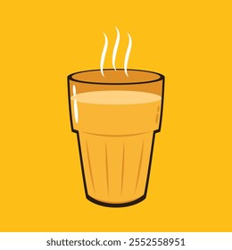 Indischer Heißgetränk-Vektor. Indisches Chai-Symbol. Chai ist ein indisches Getränk. Kerala Tee Shop Illustration Vektor eps. Indische Kerala Straßenrand. Kerala Teestube Linie Zeichnung. Kerala Alt.