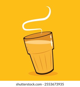 Indian hot drink vector. Indian chai icon. Chai is Indian drink. Kerala tea shop illustration vector eps. Indian Kerala roadside. Kerala tea shop line drawing. Kerala Old.