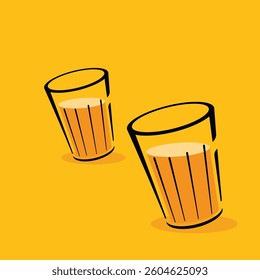Indian hot drink vector. Indian chai icon. Chai is Indian drink. Kerala tea shop illustration vector eps. Indian Kerala roadside. Kerala tea shop line drawing. Kerala Old.