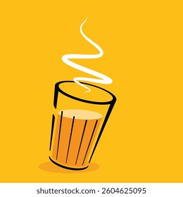 Indian hot drink vector. Indian chai icon. Chai is Indian drink. Kerala tea shop illustration vector eps. Indian Kerala roadside. Kerala tea shop line drawing. Kerala Old.