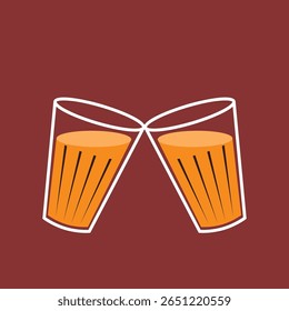 Indian hot drink vector. Indian chai icon. Chai is Indian drink. Kerala tea shop illustration vector eps. Indian Kerala roadside. Kerala tea shop line drawing. Kerala Old.