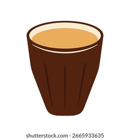 Vetor de bebida quente indiano. Ícone da cadeia indiana. Chai é bebida indiana. Ilustração da loja de chá de Kerala eps vetor. Kerala indiana à beira da estrada. Desenho de linha da loja de chá de Kerala. Kerala Velha.