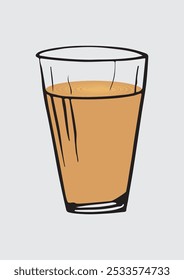 Indischer heißer Tee-Vektor. Indisches Chai-Symbol. Chai ist indisches Heißgetränk. Kerala Tee Illustration Vektor eps