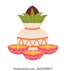 Indian Housewarming setup with Kalash