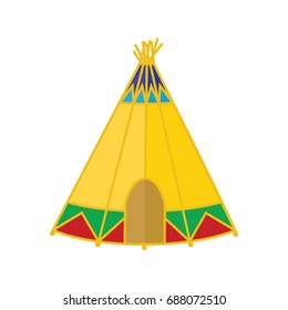 Indian hut vector icon 