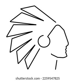 indian icon on white background, vector illustration.
