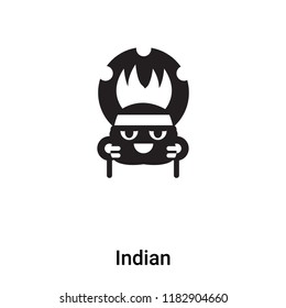 Indian icon vector isolated on white background, logo concept of Indian sign on transparent background, filled black symbol