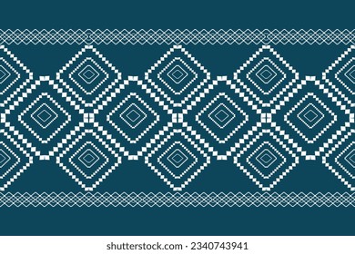 Patrón indio de ikat .concepto.Alfombra de tela de origen azteca adorno boho nativo de chevron de estilo textil decoración de papel pintado. Ilustraciones de vectores de textura de línea geométrica.
