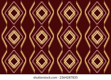 Patrón indio de ikat .diseño para alfombra. Alfombra de tela azteca étnica adornando boho nativo de chevron de estilo afroamericano decoración de papel de pared. Ilustraciones de vectores de textura de línea geométrica.