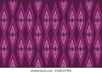 Patrón de ikat indio .diseño concepto pastel.Alfombra de tela azteca étnica adorno de alfombras nativas boho chino-americano chevron textil decoración de papel de pared. Ilustraciones de vectores de textura de línea geométrica.
