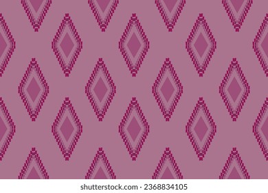 Patrón de ikat indio .diseño concepto pastel.Alfombra de tela azteca étnica adorno de alfombras nativas boho chino-americano chevron textil decoración de papel de pared. Ilustraciones de vectores de textura de línea geométrica.
