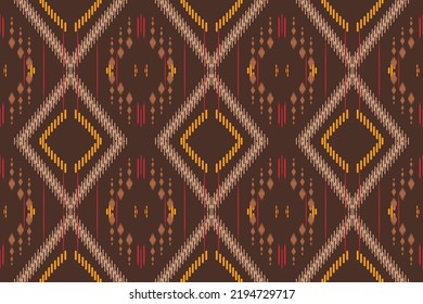 Indian Ikat Pattern Seamless Design. Ethnic Ikat Aztec Fabric Carpet  Mexican Style. Navajo Art Ornament Print. Design For Carpet, Wallpaper, Clothing, Wrapping, Fabric