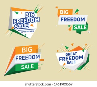 Indian Indepandance Day big freedom sale special offer discount vector