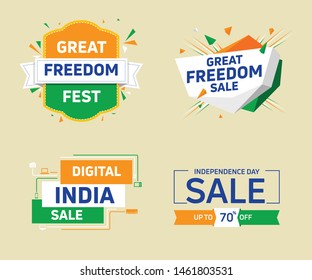 Indian Indepandance Day freedom sale discount vector