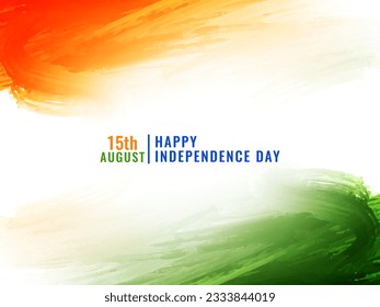 Indian Independence day 15th august tricolor flag design background vector