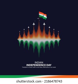 Indian Independence Day, 3D Illustration.