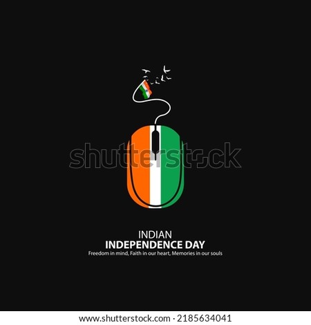 Indian Independence Day, 3D illustration.