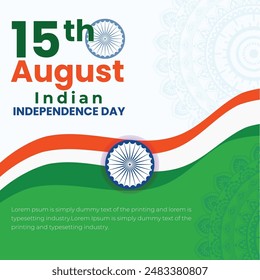 Indian Independence Day Background design with Indian flag .