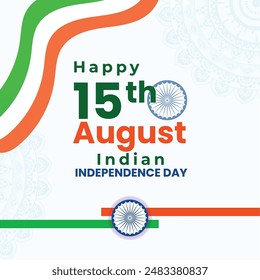 Día de la Independencia de la India Diseño de fondo con la bandera de la India .