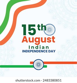 Indian Independence Day Background design with Indian flag .