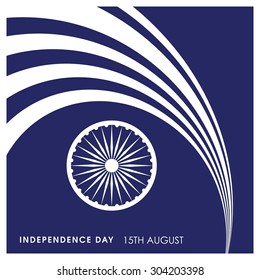 Indian Independence Day background. Vector 15 August. beautiful Blue Background with tiranga and white stripes design elements Celebration Card. Illustration