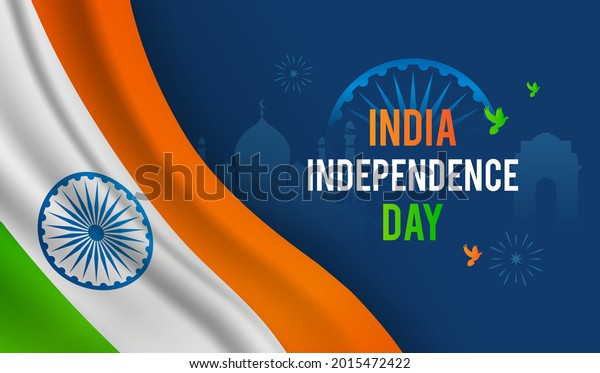 Indian Independence Day Background Vector Illustration Stock Vector ...