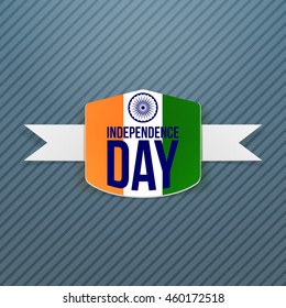 Indian Independence Day Badge with Shadow