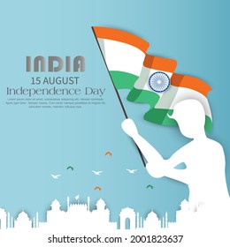 Indian Independence Day Celebrations 15 August Stock Vector (Royalty ...