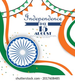 Indian Independence Day celebrations, 15 August background, Vector Illustration. 