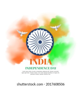 Indian Independence Day celebrations, 15 August background, Vector Illustration. 