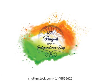 Indian Independence Day celebrations with stylish text 15 August text.