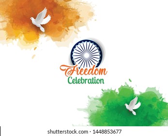 Indian Independence Day celebrations with stylish text.